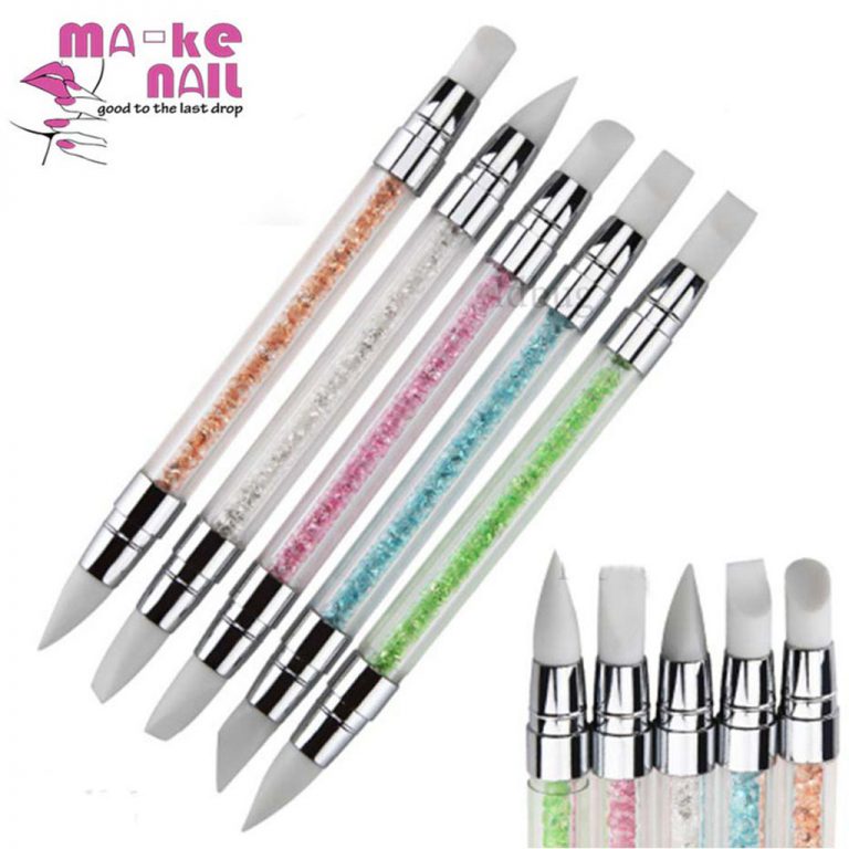 Set 5 Strumenti Per Scolpire Silicone: Pennelli Con Punta Gomma Morbida E Manico In Legno, Per Modellare Argilla, Fondente E Creare Dettagli.