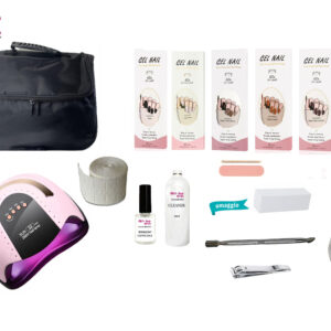 BOX COMPLETO “SUPER” GEL NAIL STRISCE 5pz + LAMPADA 268w + BORSA + ACCESSORI